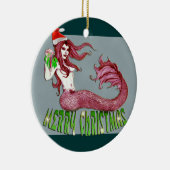 Merry kerst Mermaid Ornament (Rechts)
