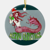 Merry kerst Mermaid Ornament (Voorkant)