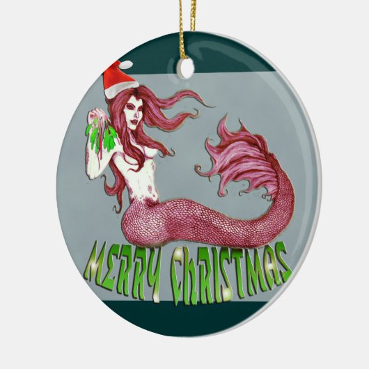 Merry kerst Mermaid Ornament (Links)