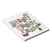 Merry kerst Merry-feestjes Notitieblok (Schuin)