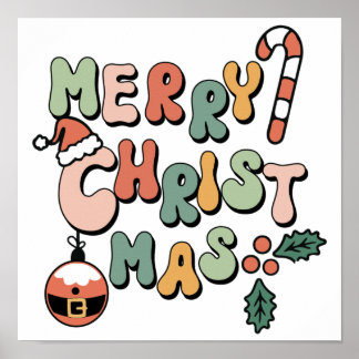 Merry kerst Merry-feestjes Poster