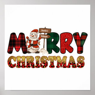 Merry kerst Merry-feestjes Poster