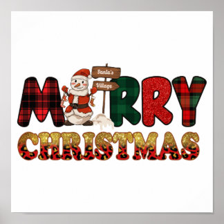 Merry kerst Merry-feestjes Poster