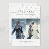 MERRY-kerst met kleurenmatchende typografie Feestdagenkaart (Voorkant / Achterkant)