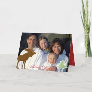 Merry kerst Moose Feestdagen Kaart