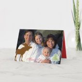 Merry kerst Moose Feestdagen Kaart (Voorkant)