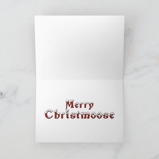 Merry kerst Moose Kaart (Binnen)