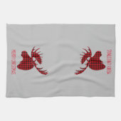 Merry kerst Moose Kitchen Towel Theedoek (Horizontaal)
