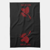 Merry kerst Moose Kitchen Towel Theedoek (Verticaal)