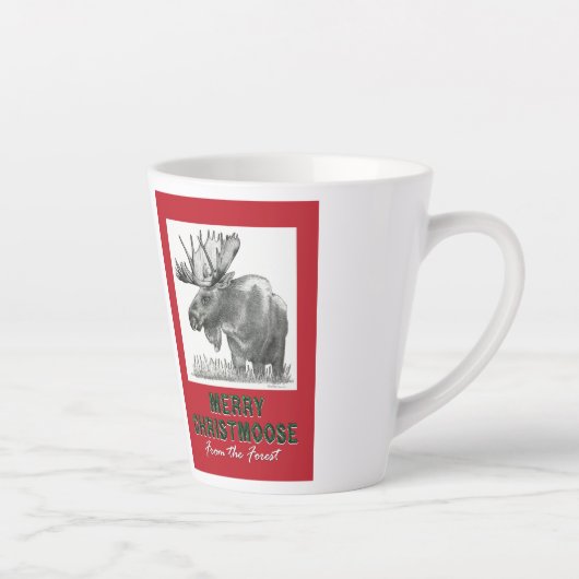 Merry kerst Moose Latte Mok (Rechts)