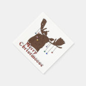 Merry kerst Moose Napkins Servet (Hoek)
