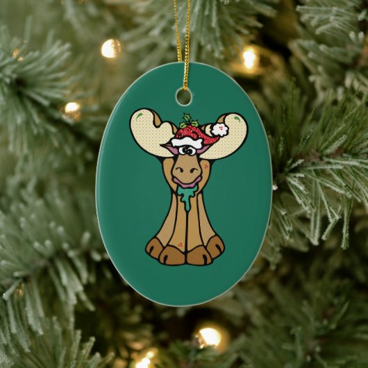 Merry kerst Moose Ornament (Boom)