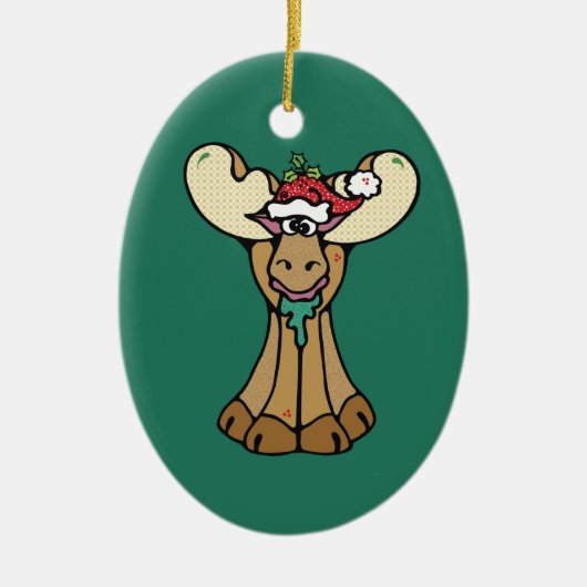 Merry kerst Moose Ornament (Voorkant)