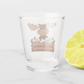 Merry kerst Moose Shot Glass Shot Glas (Achterkant)