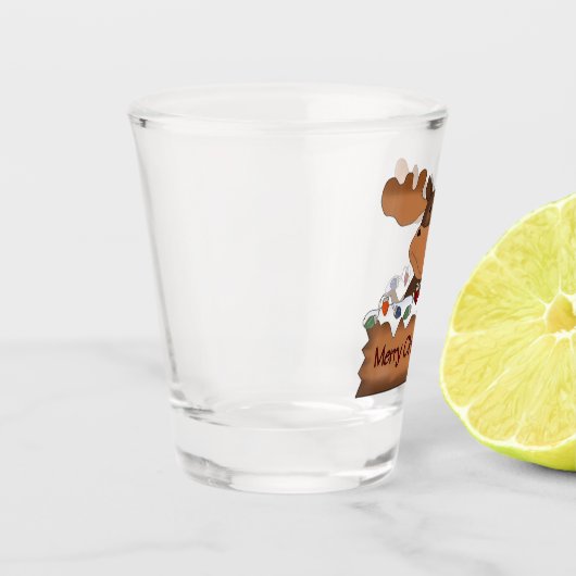 Merry kerst Moose Shot Glass Shot Glas (Links)