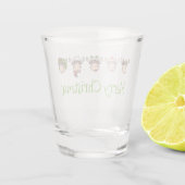 Merry kerst Moose Shot Glass Shot Glas (Achterkant)