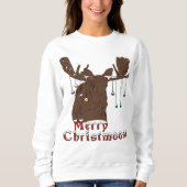 Merry kerst Moose Sweatshirt (Voorkant)