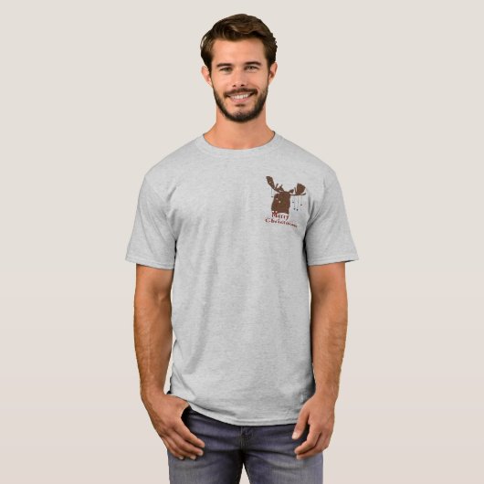 Merry kerst Moose T-shirt (Voorkant volledig)