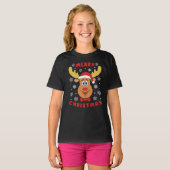 Merry kerst Moose T-shirt (Voorkant volledig)
