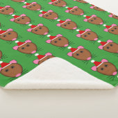 Merry kerst Mouse Sherpa Blanket Deken (3/4)