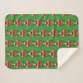 Merry kerst Mouse Sherpa Blanket Deken (Voorkant (horizontaal))