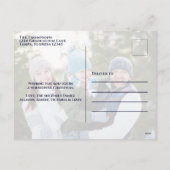 Merry kerst Multi Photo Collage Typografie Feestdagenkaart (Achterkant)