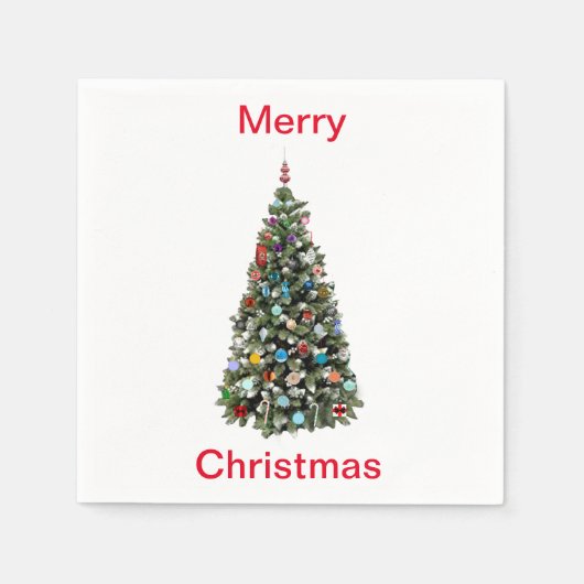 Merry kerst Napkins Servet (Voorkant)