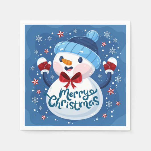 Merry kerst Napkins Servet (Voorkant)