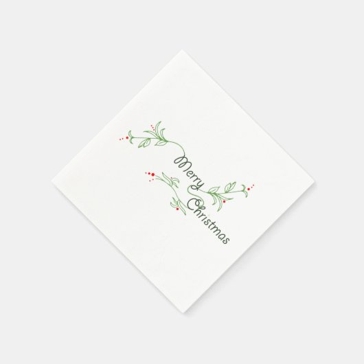 Merry kerst Napkins Servetten (Hoek)
