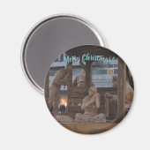 Merry kerst Natitivity Magnet (Voorkant / Achterkant)