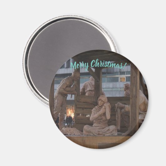 Merry kerst Natitivity Magnet (Voorkant / Achterkant)