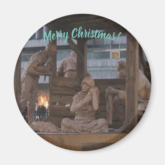 Merry kerst Natitivity Magnet (Voorkant)