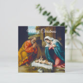 Merry kerst natitivity-scène kaart (Staand voorkant)