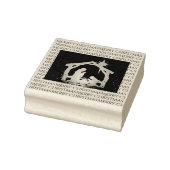 Merry kerst natitivity-scène rubberstempel (Stempel)