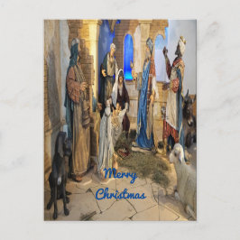 Merry kerst Nativiteitsscène Briefkaart