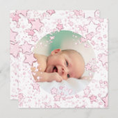 Merry kerst nieuw meisje feestdagenkaart (Voorkant / Achterkant)