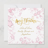 Merry kerst nieuw meisje feestdagenkaart (Achterkant)