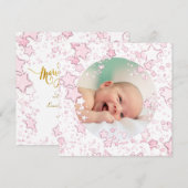 Merry kerst nieuw meisje feestdagenkaart (Voorkant / Achterkant)