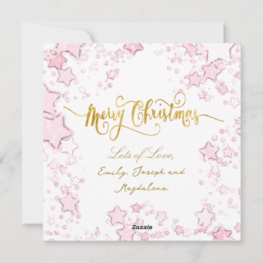 Merry kerst nieuw meisje feestdagenkaart (Achterkant)