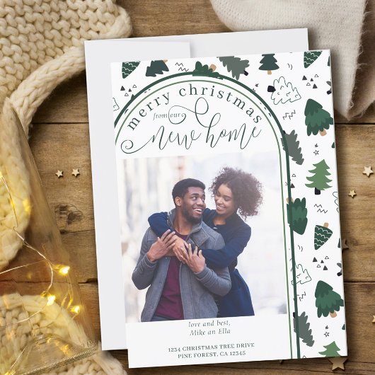 Merry kerst nieuwe startpagina met kerstfoto's aankondiging