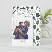 Merry kerst nieuwe startpagina met kerstfoto's aankondiging (Staand voorkant)