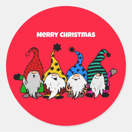 Merry kerst Nomes sticker (Voorkant)