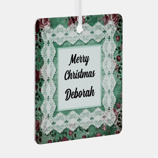 Merry kerst Omkeerbare Naam Ornament (Voorkant Rechts)