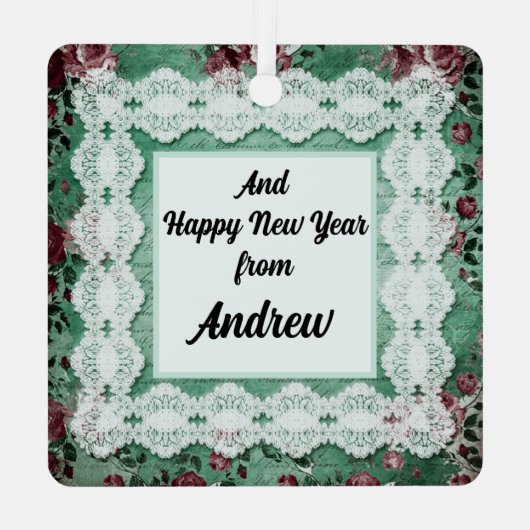 Merry kerst Omkeerbare Naam Ornament (Achterkant)