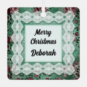 Merry kerst Omkeerbare Naam Ornament (Voorkant)