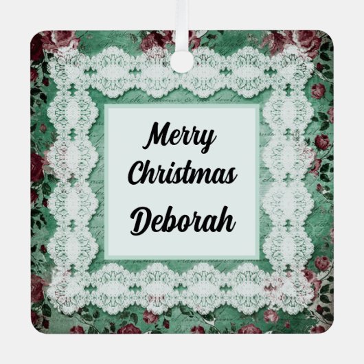 Merry kerst Omkeerbare Naam Ornament (Voorkant)