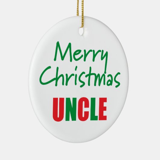 Merry kerst oom Photo Ornament (Rechts)