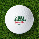 Merry kerst opa Golf Balls Golfballen
