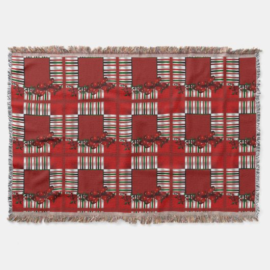 Merry kerst Patchwork Deken (Voorkant)