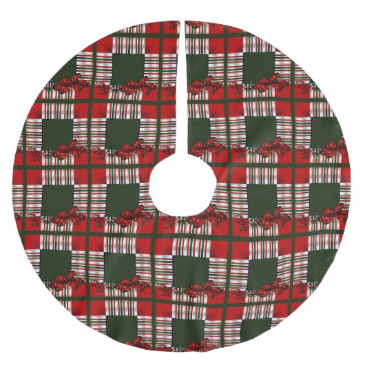 Merry kerst Patchwork Kerstboom Rok (Voorkant)